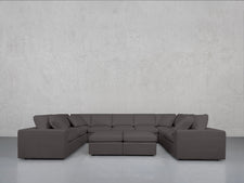 9 - Seat Modular U - Sectional with Double Ottoman - 7th Avenue