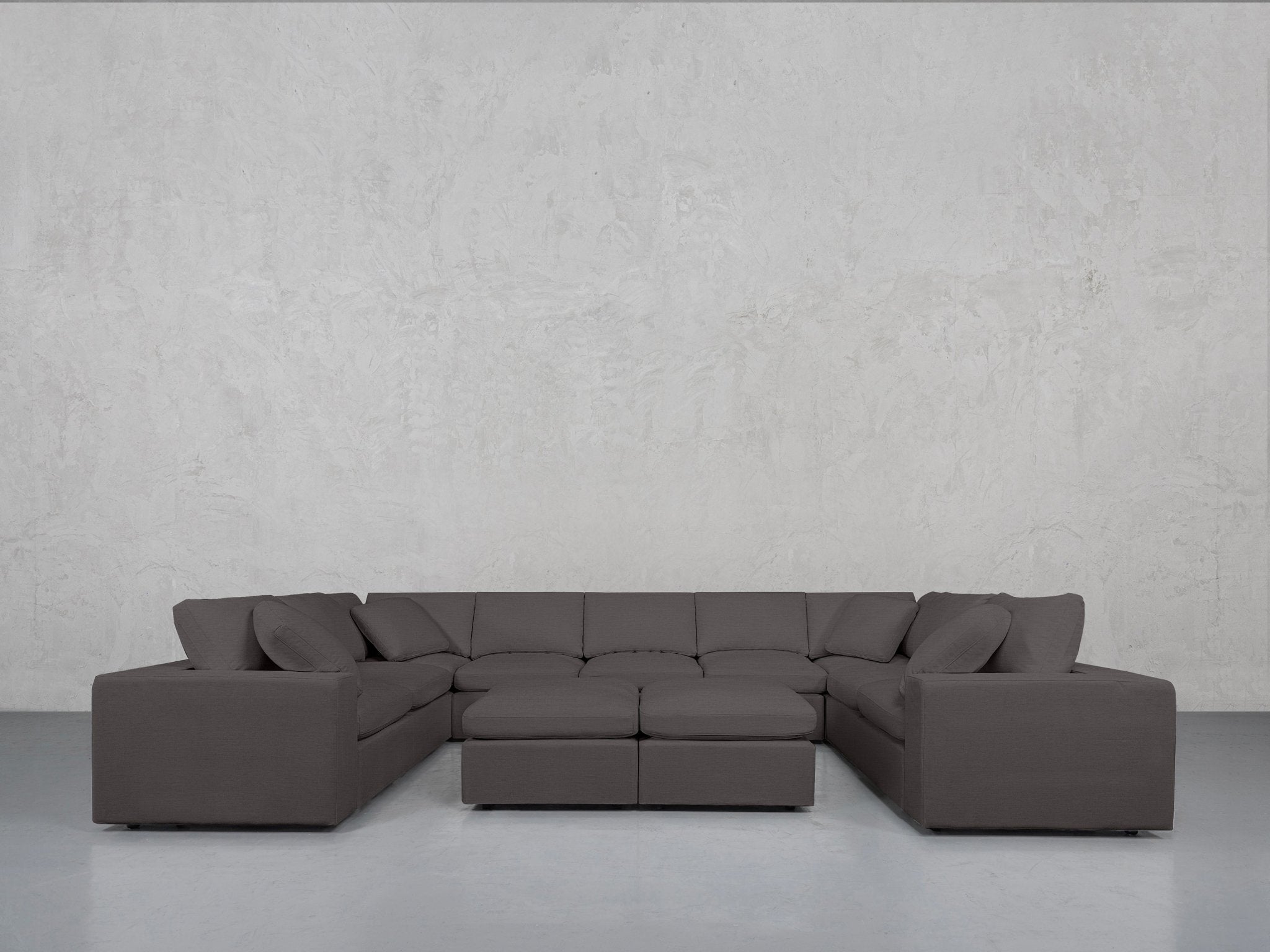 9 - Seat Modular U - Sectional with Double Ottoman - 7th Avenue