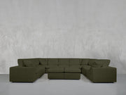9-Seat Modular U-Sectional with Double Ottoman - 7th Avenue