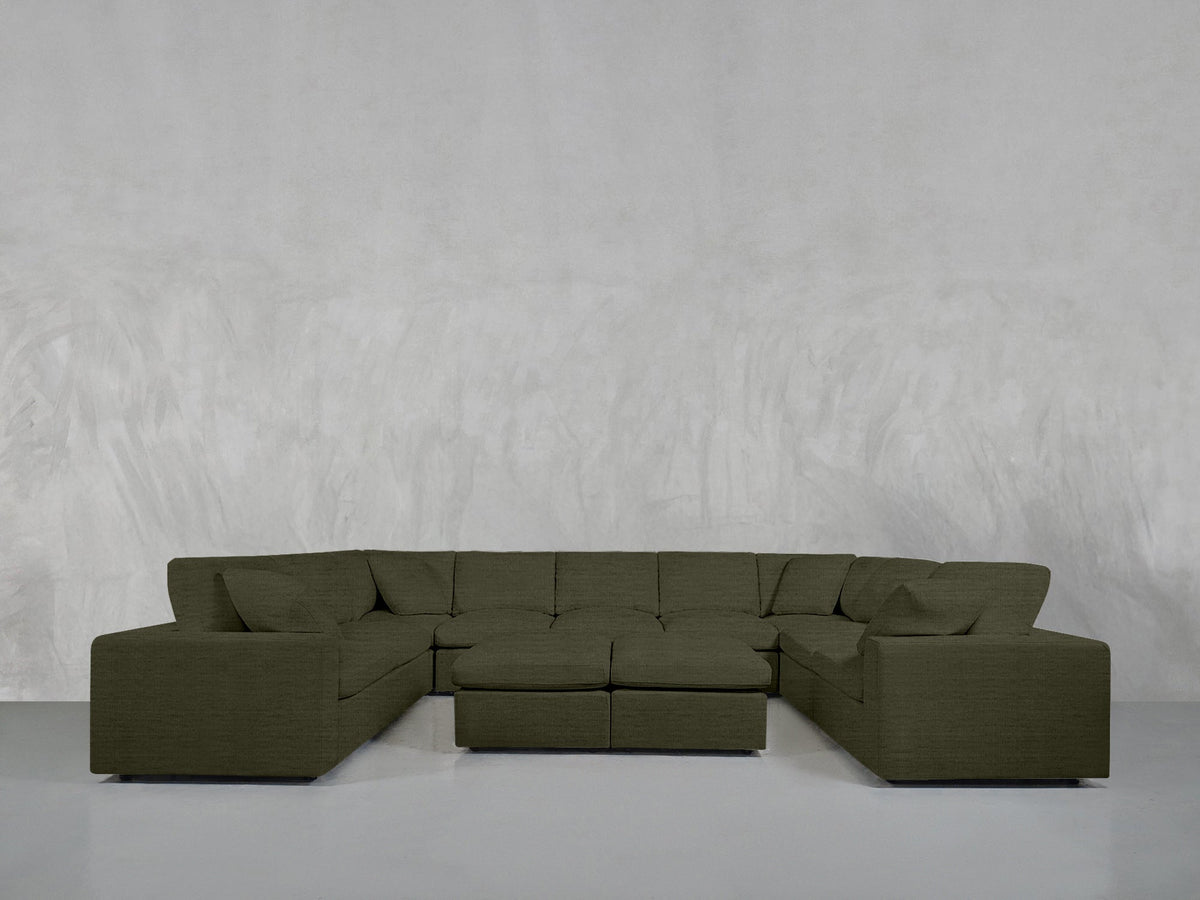 9-Seat Modular U-Sectional with Double Ottoman - 7th Avenue
