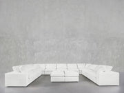 9 - Seat Modular U - Sectional with Double Ottoman - 7th Avenue
