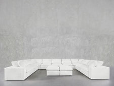 9 - Seat Modular U - Sectional with Double Ottoman - 7th Avenue