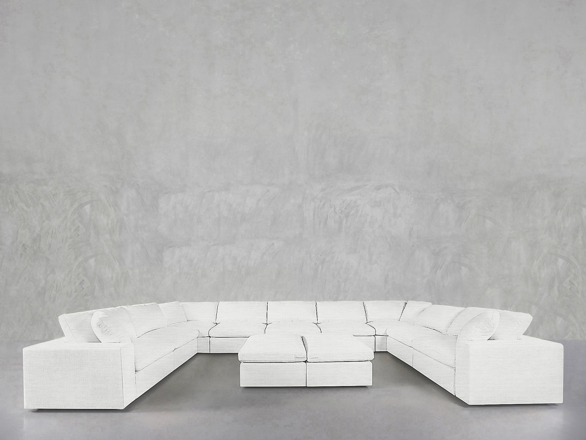 9 - Seat Modular U - Sectional with Double Ottoman - 7th Avenue