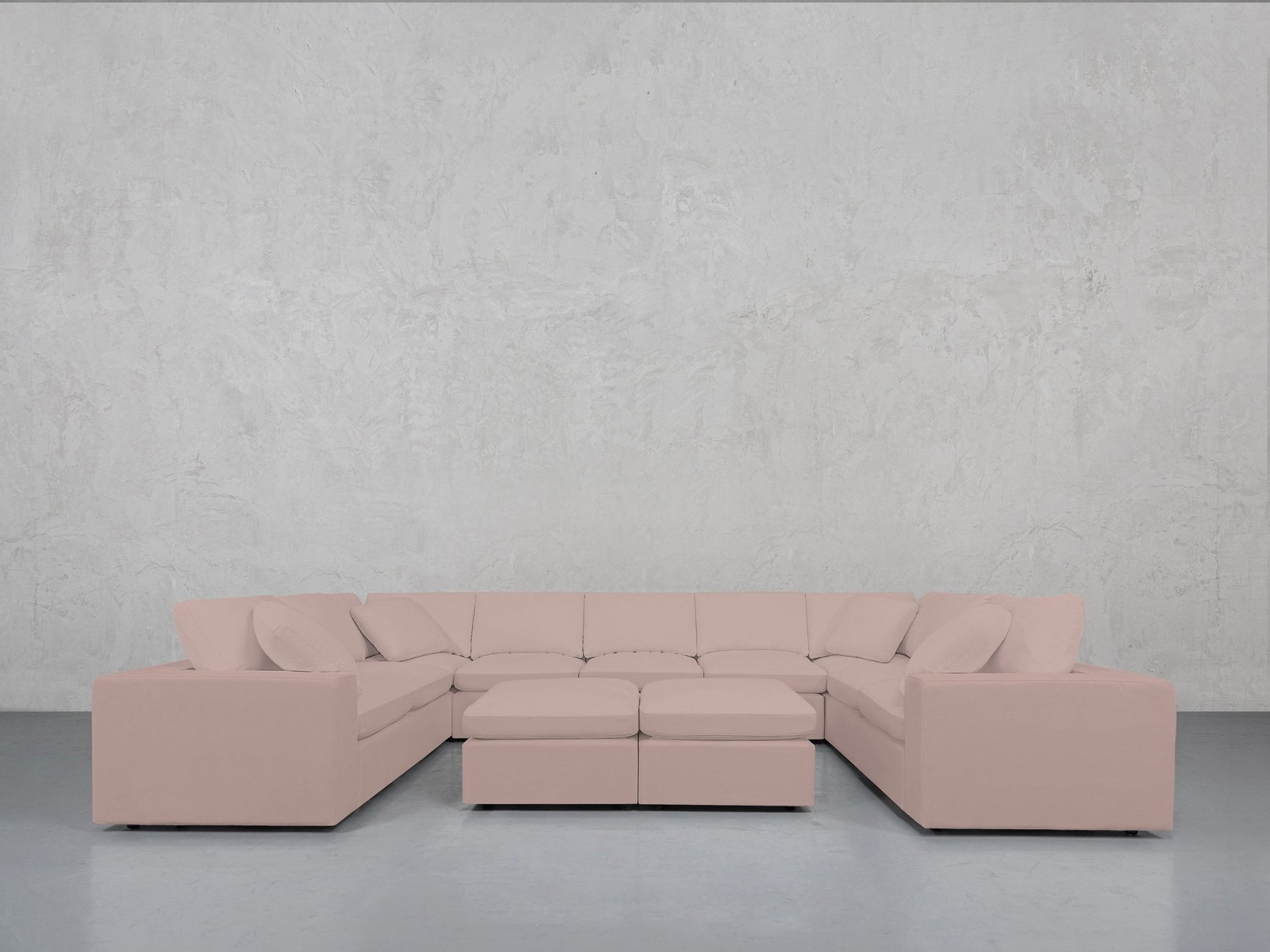 9 - Seat Modular U - Sectional with Double Ottoman - 7th Avenue
