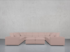 9 - Seat Modular U - Sectional with Double Ottoman - 7th Avenue