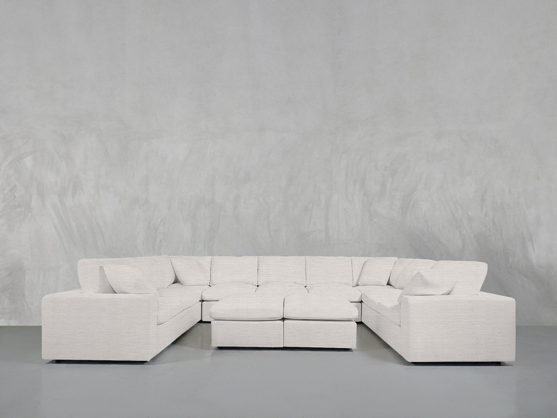 9 - Seat Modular U - Sectional with Double Ottoman - 7th Avenue