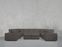 9 - Seat Modular U - Sectional with Double Ottoman - 7th Avenue