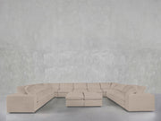 9-Seat Modular U-Sectional with Double Ottoman - 7th Avenue