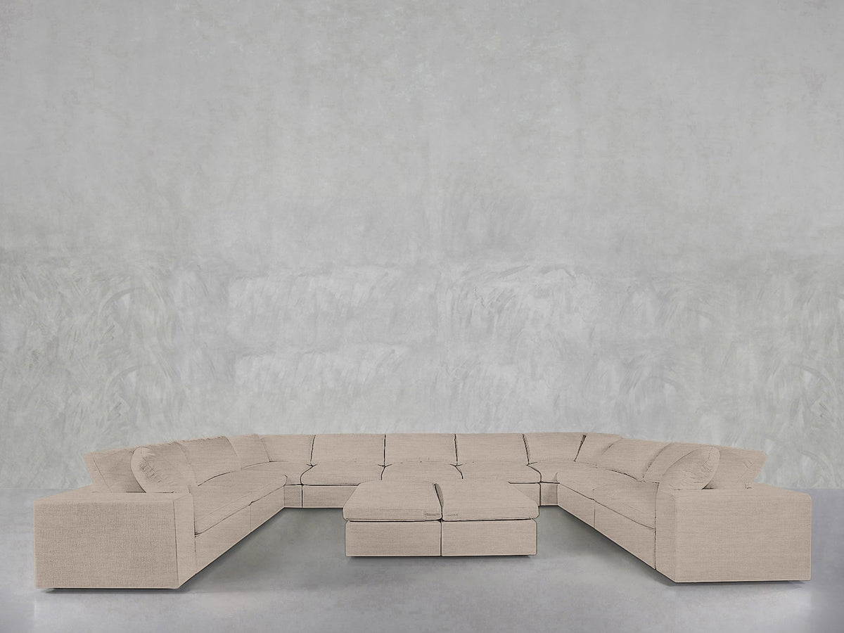 9-Seat Modular U-Sectional with Double Ottoman - 7th Avenue
