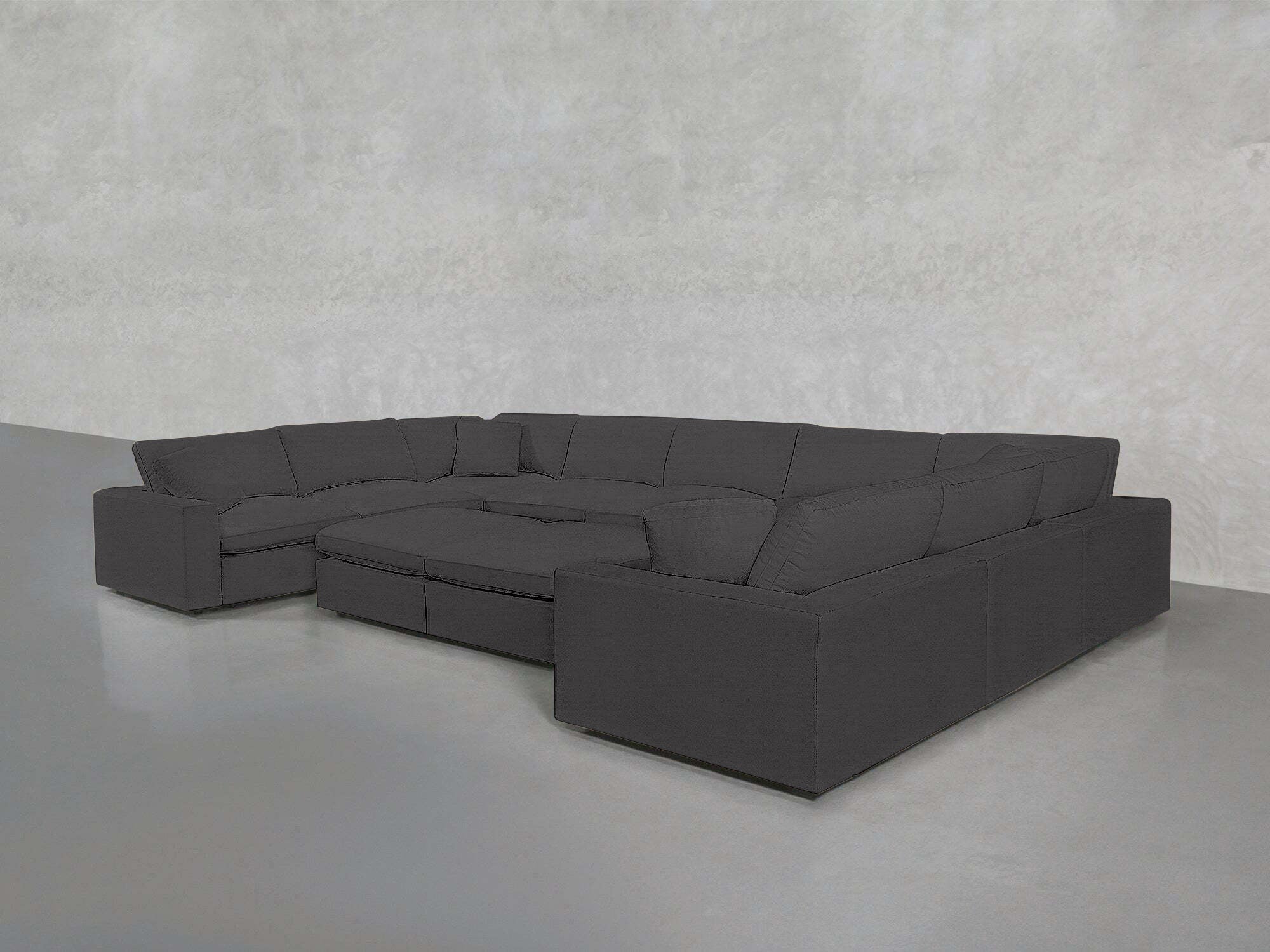 9 - Seat Modular U - Sectional with Double Ottoman - 7th Avenue