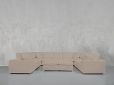 9 - Seat Modular U - Sectional with Double Ottoman - 7th Avenue
