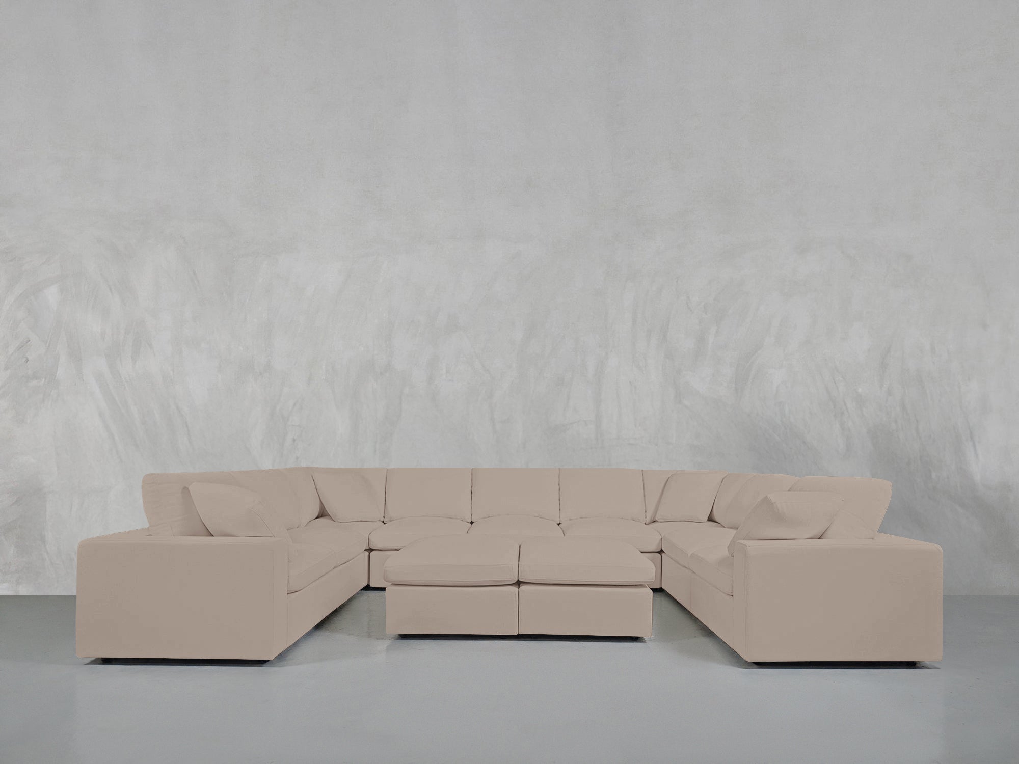9 - Seat Modular U - Sectional with Double Ottoman - 7th Avenue