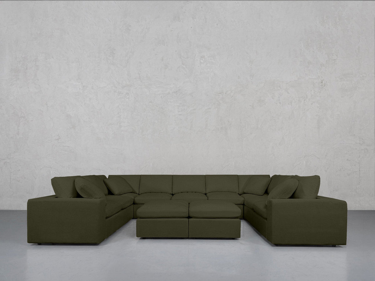 9-Seat Modular U-Sectional with Double Ottoman - 7th Avenue