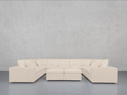 9 - Seat Modular U - Sectional with Double Ottoman - 7th Avenue