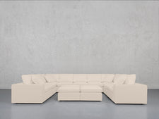 9 - Seat Modular U - Sectional with Double Ottoman - 7th Avenue