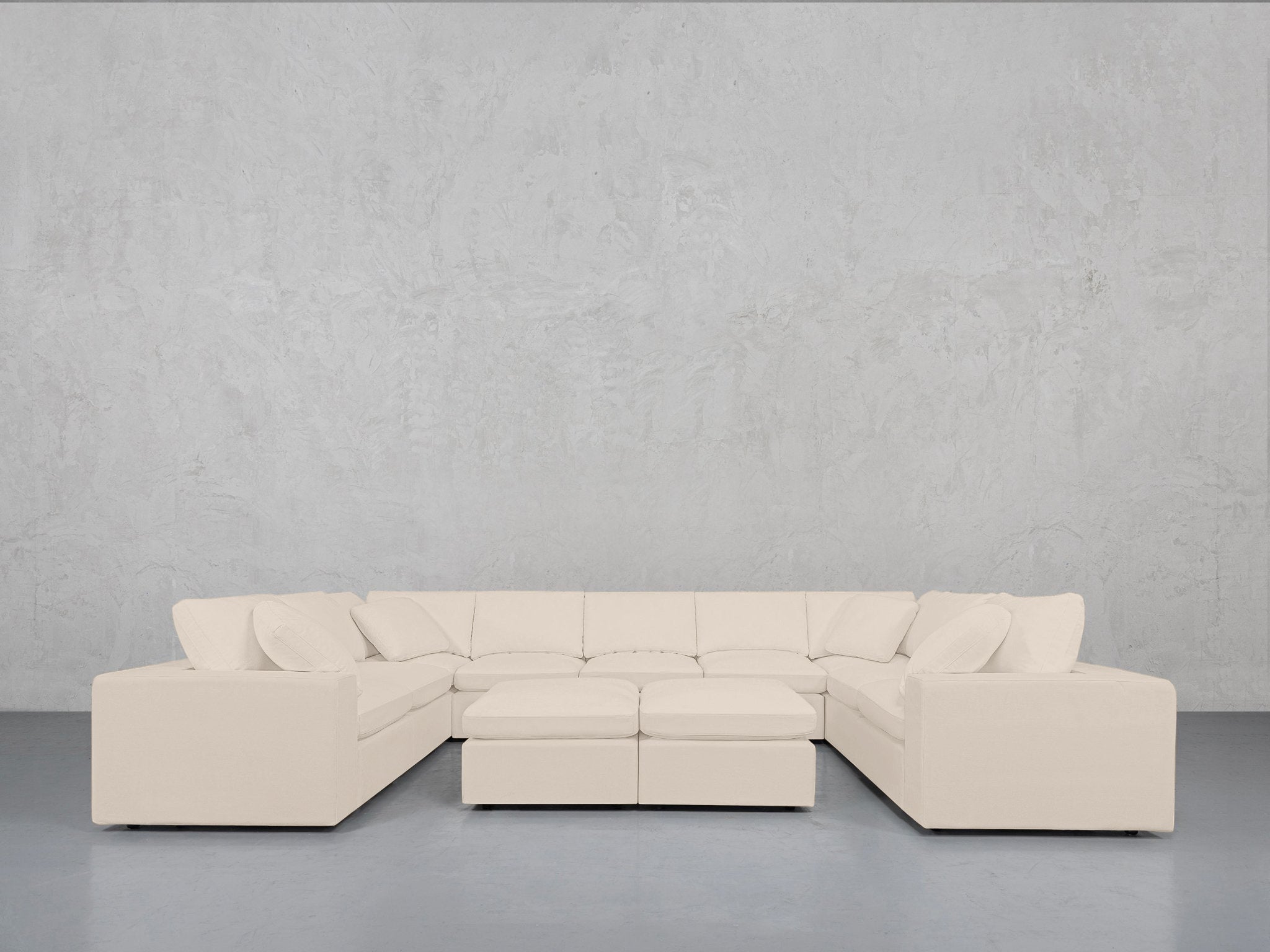 9 - Seat Modular U - Sectional with Double Ottoman - 7th Avenue