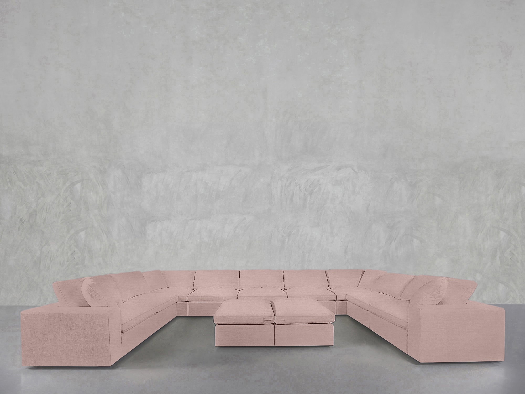 9 - Seat Modular U - Sectional with Double Ottoman - 7th Avenue