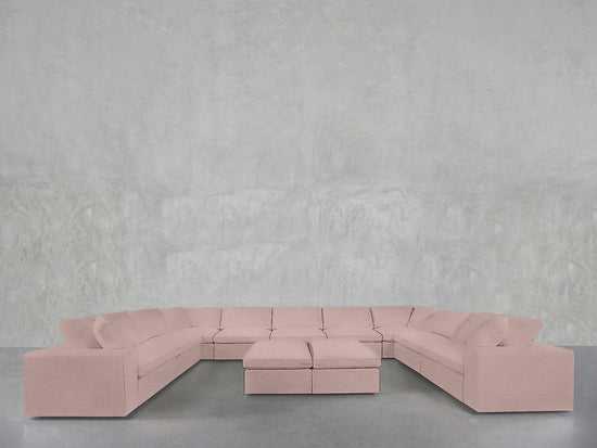 9 - Seat Modular U - Sectional with Double Ottoman - 7th Avenue