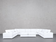 9-Seat Modular U-Sectional with Double Ottoman (Thin Arms) - 7th Avenue