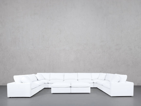 9-Seat Modular U-Sectional with Double Ottoman (Thin Arms) - 7th Avenue