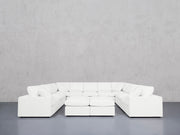9-Seat Modular U-Sectional with Double Ottoman (Thin Arms) - 7th Avenue