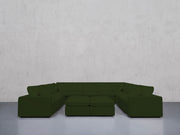 9-Seat Modular U-Sectional with Double Ottoman (Thin Arms) - 7th Avenue