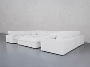 9-Seat Modular U-Sectional with Double Ottoman (Thin Arms) - 7th Avenue