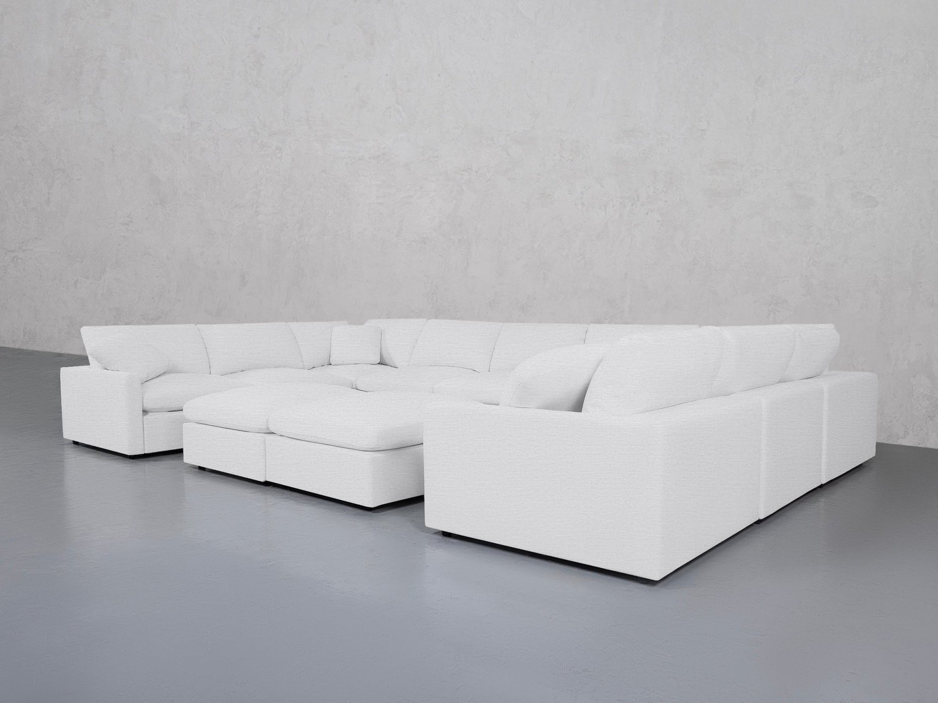 9-Seat Modular U-Sectional with Double Ottoman (Thin Arms) - 7th Avenue