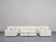 9-Seat Modular U-Sectional with Double Ottoman (Thin Arms) - 7th Avenue