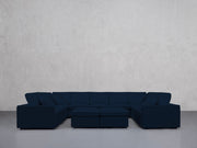 9-Seat Modular U-Sectional with Double Ottoman (Thin Arms) - 7th Avenue