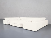 9-Seat Modular U-Sectional with Double Ottoman (Thin Arms) - 7th Avenue