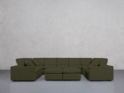 9-Seat Modular U-Sectional with Double Ottoman (Thin Arms) - 7th Avenue
