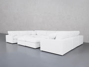 9-Seat Modular U-Sectional with Double Ottoman (Thin Arms) - 7th Avenue