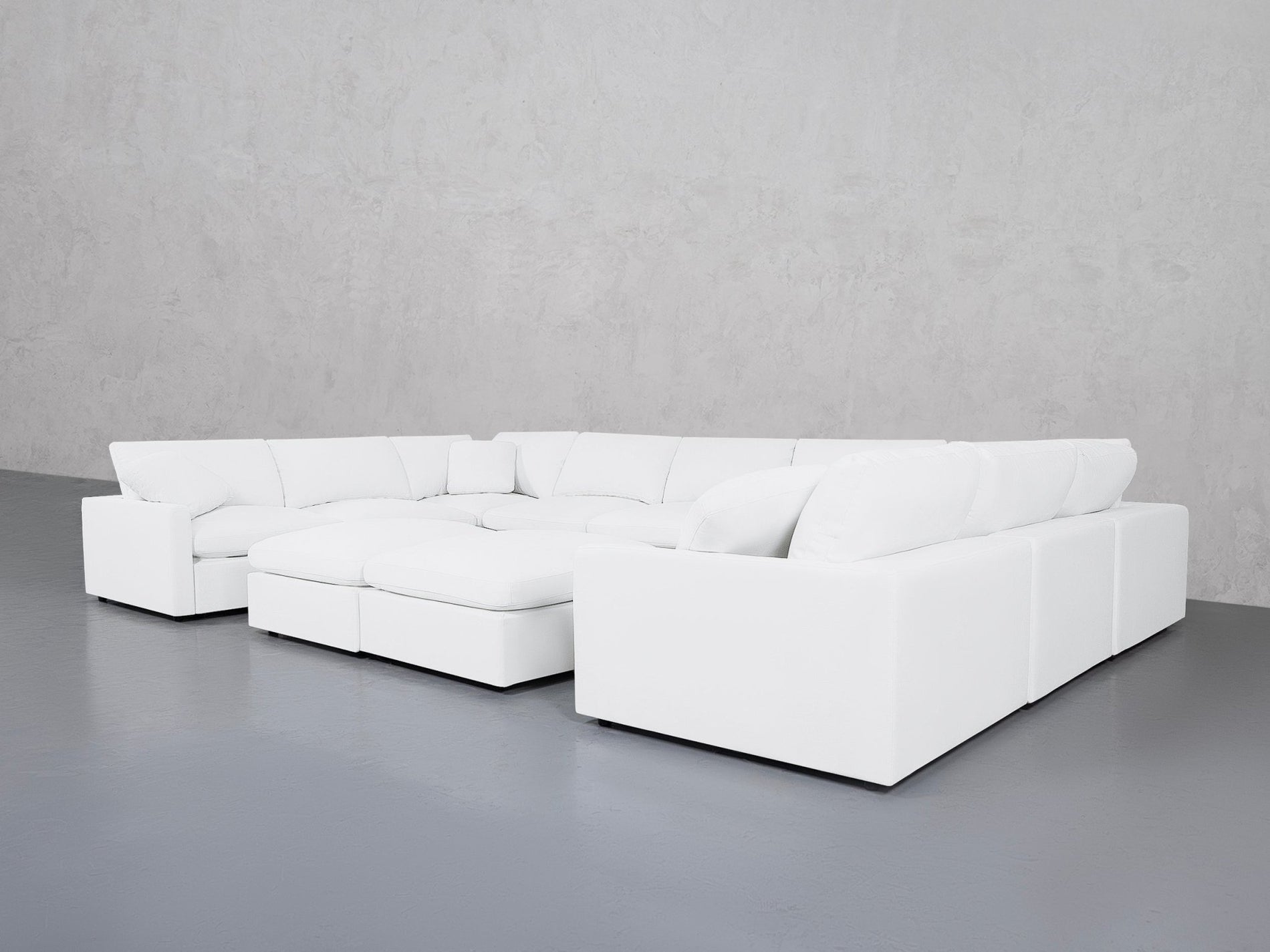 9-Seat Modular U-Sectional with Double Ottoman (Thin Arms) - 7th Avenue