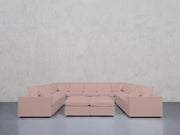 9-Seat Modular U-Sectional with Double Ottoman (Thin Arms) - 7th Avenue