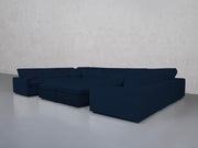 9-Seat Modular U-Sectional with Double Ottoman (Thin Arms) - 7th Avenue