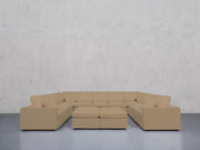 9-Seat Modular U-Sectional with Double Ottoman (Thin Arms) - 7th Avenue