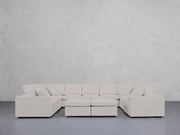 9-Seat Modular U-Sectional with Double Ottoman (Thin Arms) - 7th Avenue