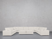 9-Seat Modular U-Sectional with Double Ottoman (Thin Arms) - 7th Avenue