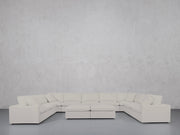 9-Seat Modular U-Sectional with Double Ottoman (Thin Arms) - 7th Avenue