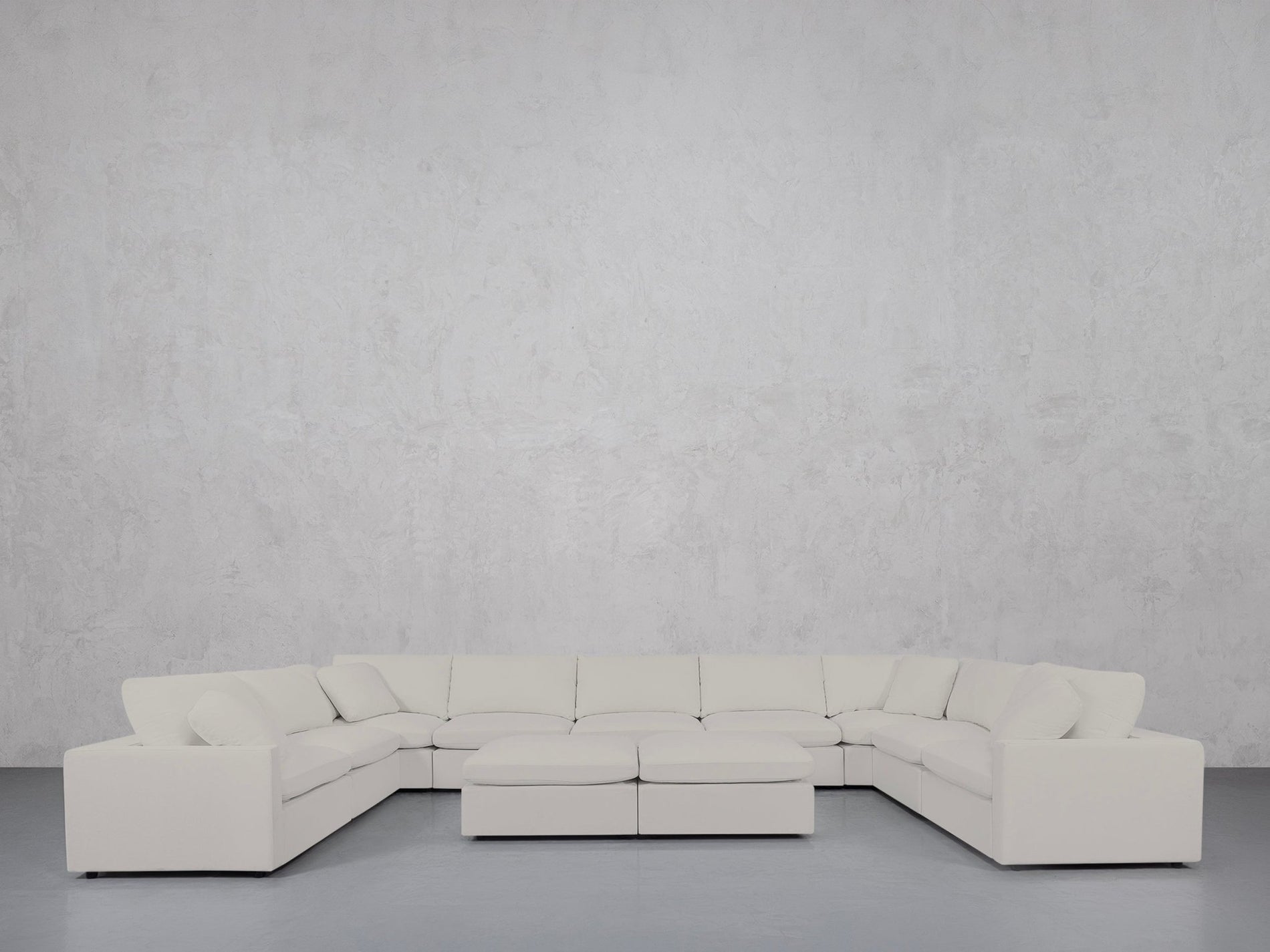 9-Seat Modular U-Sectional with Double Ottoman (Thin Arms) - 7th Avenue