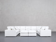 9-Seat Modular U-Sectional with Double Ottoman (Thin Arms) - 7th Avenue