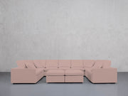 9-Seat Modular U-Sectional with Double Ottoman (Thin Arms) - 7th Avenue