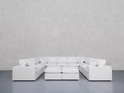 9-Seat Modular U-Sectional with Double Ottoman (Thin Arms) - 7th Avenue