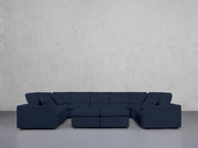9-Seat Modular U-Sectional with Double Ottoman (Thin Arms) - 7th Avenue