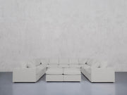 9-Seat Modular U-Sectional with Double Ottoman (Thin Arms) - 7th Avenue