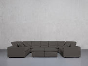 9-Seat Modular U-Sectional with Double Ottoman (Thin Arms) - 7th Avenue