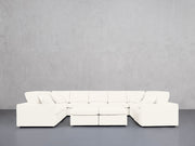 9-Seat Modular U-Sectional with Double Ottoman (Thin Arms) - 7th Avenue