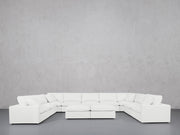 9-Seat Modular U-Sectional with Double Ottoman (Thin Arms) - 7th Avenue