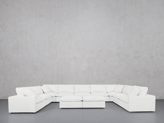 9-Seat Modular U-Sectional with Double Ottoman (Thin Arms) - 7th Avenue